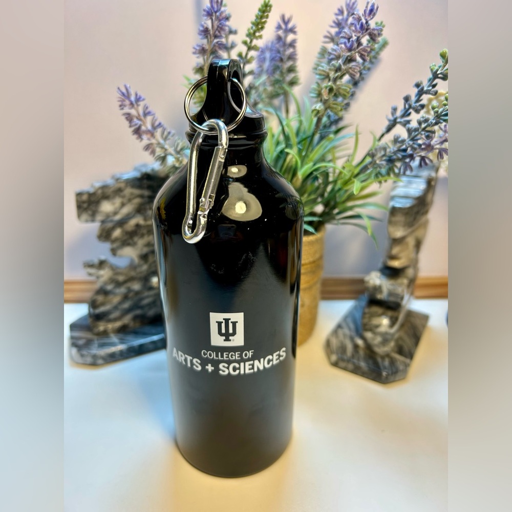 🔥Black Indiana University College of Arts + Sciences Water Bottle, NWOT